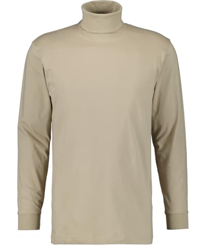 RAGMAN Herren Basic Rollkragenshirt Langarm Beige-Melange-081, 4XL von RAGMAN
