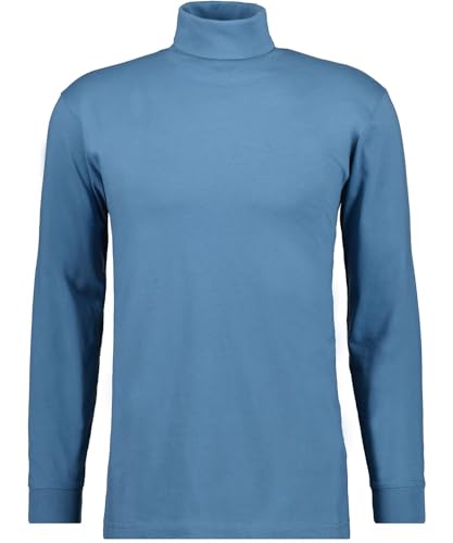 RAGMAN Herren Basic Rollkragenshirt Langarm Blau-717, 6XL von RAGMAN