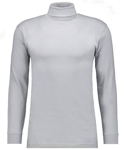 RAGMAN Herren Basic Rollkragenshirt Langarm Silber-024, M von RAGMAN