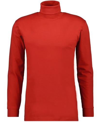 RAGMAN Herren Basic Rollkragenshirt Langarm Weinrot-615, XXL von RAGMAN