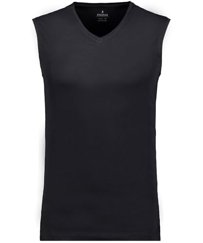RAGMAN Herren Bodywear V-Neck 2er Pack Underwear XL, Schwarz-009 von RAGMAN