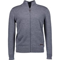 RAGMAN Herren Cardigan grau Merinowolle unifarben von RAGMAN