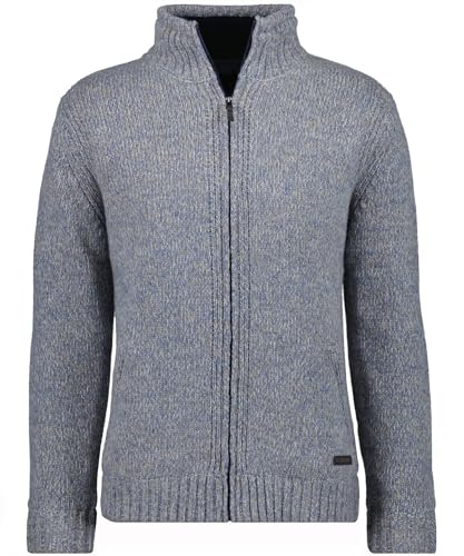 RAGMAN Herren Cardigan mit Fleece-Innenfutter XXL, Khaki rot weiss-184 von RAGMAN