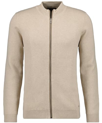 RAGMAN Herren Cardigan mit feiner Struktur, Baumwolle/Kaschmir L, Beige-082 von RAGMAN