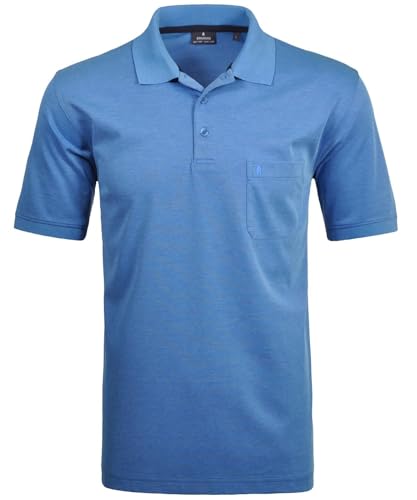 RAGMAN Herren Kurzarm Softknit Poloshirt ,Gr:-5XL ,Farbe:-Blau von RAGMAN
