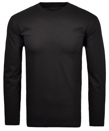 RAGMAN Herren Langarm-Shirt Rundhals Schwarz-009, XXL von RAGMAN