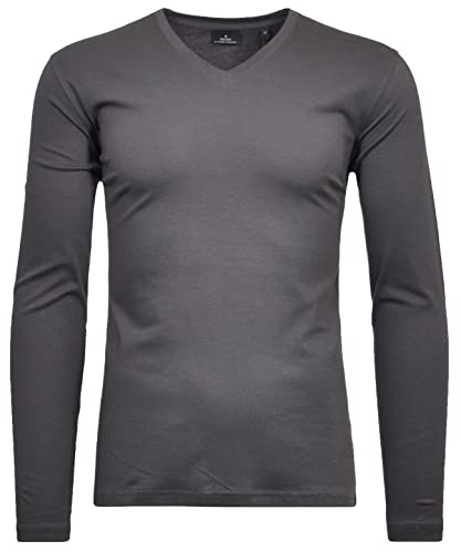 RAGMAN Herren Langarm-Shirt V-Neck 3XL, Schiefer-028 von RAGMAN