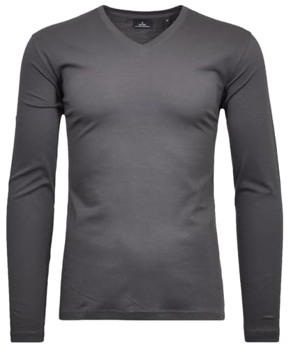 RAGMAN Herren Langarm-Shirt V-Neck Schiefer-028, XXL von RAGMAN
