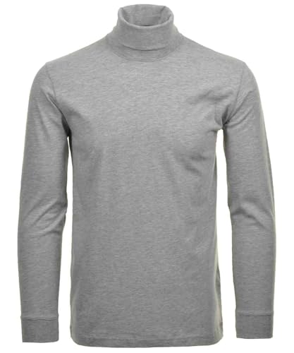 RAGMAN Herren Long & Tall Basic Rollkragenshirt ÜBERLÄNGE Grau-Melange-012, LT von RAGMAN