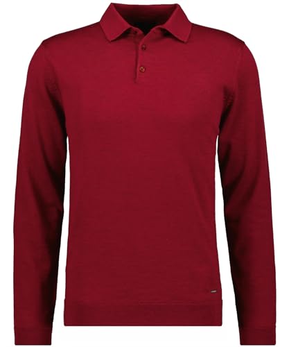 RAGMAN Herren Merino Polo-Pullover L, Beere-620 von RAGMAN