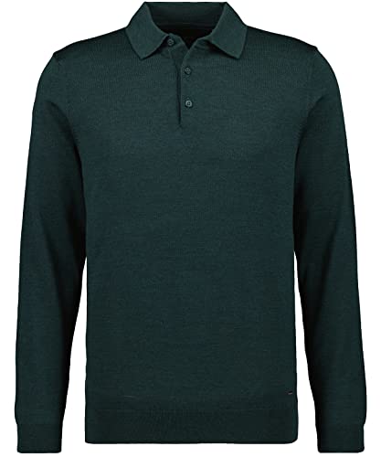 RAGMAN Herren Merino Polo-Pullover L, Dunkelgrün-035 von RAGMAN