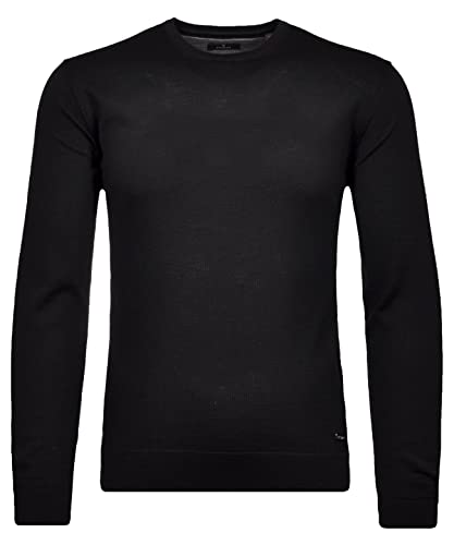 RAGMAN Herren Merino-Pullover Rundhals L, Schwarz-009 von RAGMAN