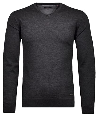 RAGMAN Herren Merino-Pullover V-Ausschnitt 3XL, Anthrazit-019 von RAGMAN