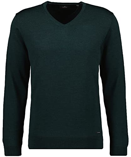 RAGMAN Herren Merino-Pullover V-Ausschnitt L, Dunkelgrün-035 von RAGMAN