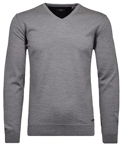 RAGMAN Herren Merino-Pullover V-Ausschnitt XXL, Mittelgrau-015 von RAGMAN