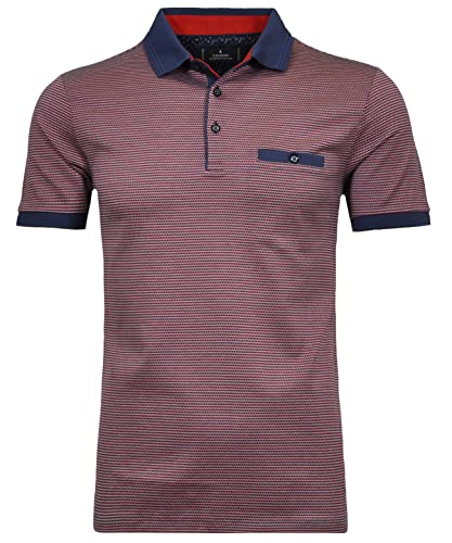 RAGMAN Herren Polo 3-farbig, mercerisiert 4XL, Blau-Rot-761 von RAGMAN