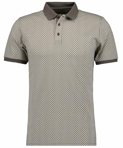 RAGMAN Herren Polo Alloverprint Mokka-835, L von RAGMAN