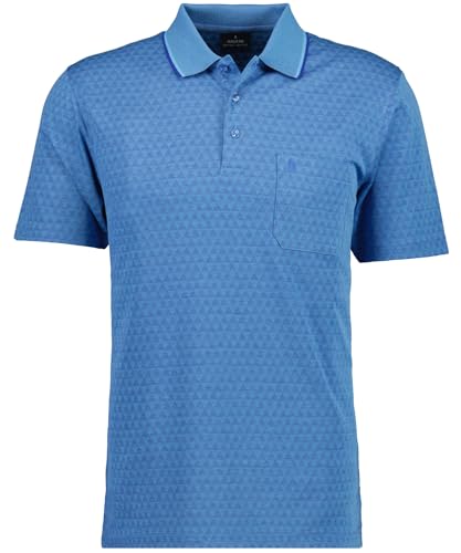 RAGMAN Herren Polo Jacquard 4XL, Aqua-702 von RAGMAN