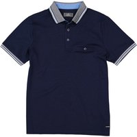 RAGMAN Herren Polo-Shirt blau Baumwoll-Jersey von RAGMAN