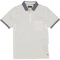 RAGMAN Herren Polo-Shirt weiß Baumwoll-Jersey von RAGMAN