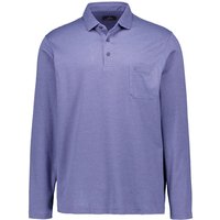 RAGMAN Herren Polo-Shirt blau Baumwoll-Jersey von RAGMAN