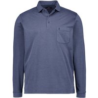 RAGMAN Herren Polo-Shirt blau Baumwolle von RAGMAN