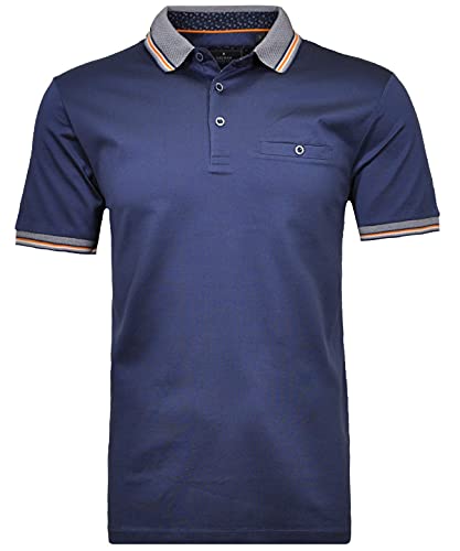 RAGMAN Herren Polo Uni mit Kontrastdetails, mercerisiert 6XL, Nachtblau-079 von RAGMAN