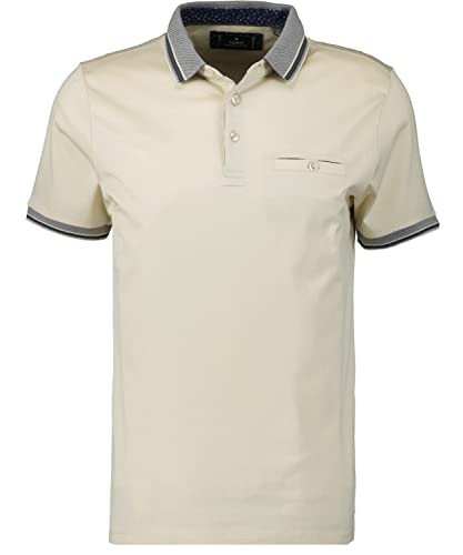 RAGMAN Herren Polo Uni mit Kontrastdetails, mercerisiert XL, Ecru-005 von RAGMAN