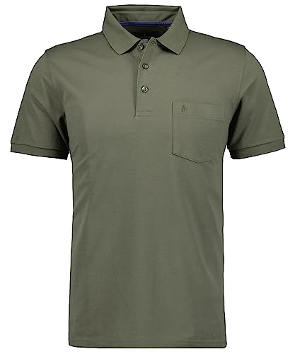 RAGMAN Herren Polo solid with Pocket M, Oliv-339 von RAGMAN