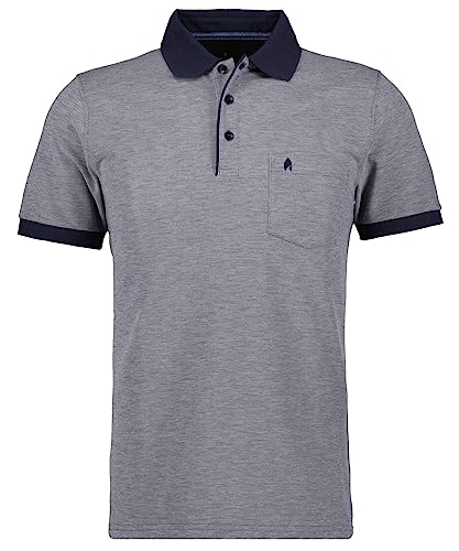 RAGMAN Herren Polo solid with Pocket XL, Blau meliert-175 von RAGMAN