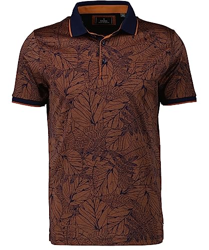 RAGMAN Herren Poloshirt Gemustert L, Blau gemustert-798 von RAGMAN