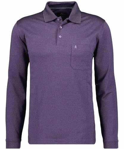 RAGMAN Herren Poloshirt Langarm Flieder-042, XXL von RAGMAN