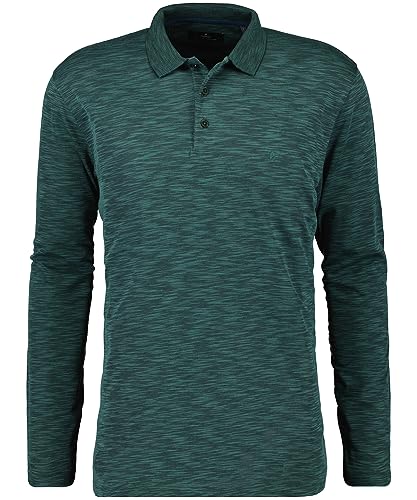 RAGMAN Herren Poloshirt Langarm Softknit 3XL, Moosgrün-318 von RAGMAN