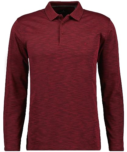 RAGMAN Herren Poloshirt Langarm Softknit L, Rot-060 von RAGMAN