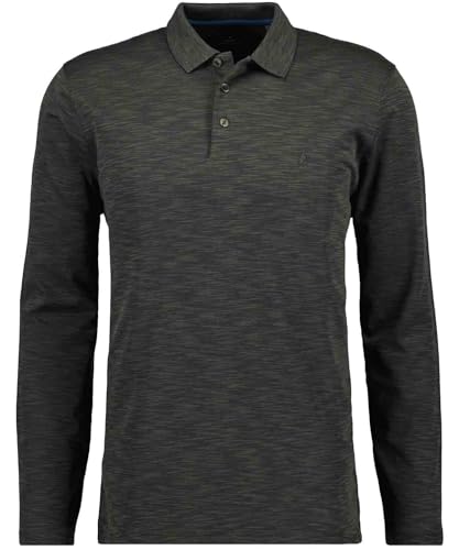 RAGMAN Herren Softknitpolo Flammdesign, Langarm Schiefer-027, L von RAGMAN