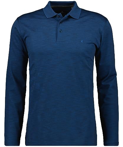 RAGMAN Herren Poloshirt Langarm Softknit M, Dunkelblau-793 von RAGMAN