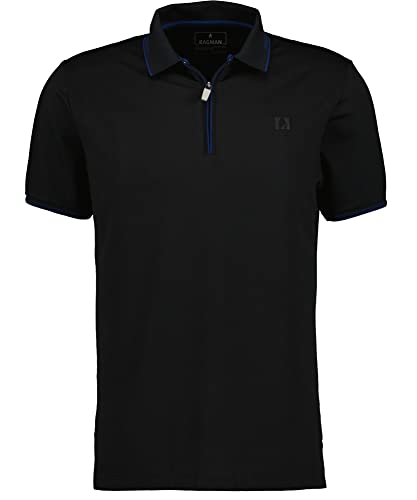 RAGMAN Herren Poloshirt mit Tipping, modern fit 3XL, Schwarz-009 von RAGMAN