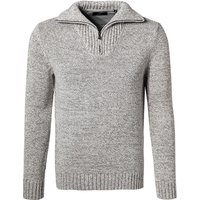 RAGMAN Herren Troyer grau Baumwolle unifarben von RAGMAN