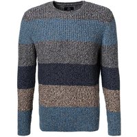 RAGMAN Herren Pullover blau Baumwolle gestreift von RAGMAN