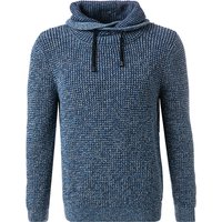 RAGMAN Herren Pullover blau Baumwolle unifarben von RAGMAN