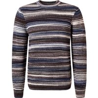 RAGMAN Herren Pullover blau Wolle gestreift von RAGMAN