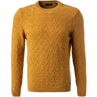 RAGMAN Herren Pullover gelb Wolle unifarben von RAGMAN