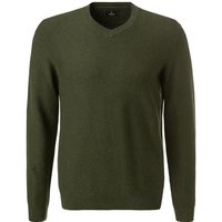 RAGMAN Herren Pullover grün Baumwolle unifarben von RAGMAN