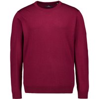 RAGMAN Herren Pullover rot Merinowolle unifarben von RAGMAN