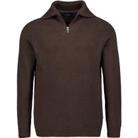 RAGMAN Herren Troyer braun Baumwolle unifarben von RAGMAN