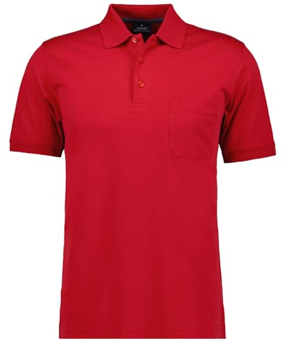RAGMAN Herren RAGMAN Kurzarm Softknit Poloshirt XXL, Hellrot-610 von RAGMAN