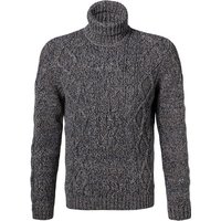 RAGMAN Herren Rollkragenpullover blau Baumwolle unifarben von RAGMAN