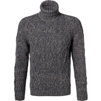 RAGMAN Herren Rollkragenpullover blau Baumwolle unifarben von RAGMAN