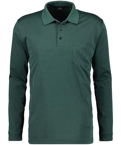 RAGMAN Herren Softknit-Polo Fineliner, Langarm M, Moosgrün-318 von RAGMAN