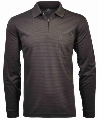 RAGMAN Herren Softknit-Polo Fineliner mit Zip Schiefer-027, M von RAGMAN